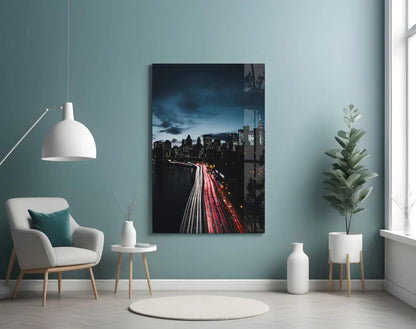 City Landscape Glass Wall Art - LUXARTDECO