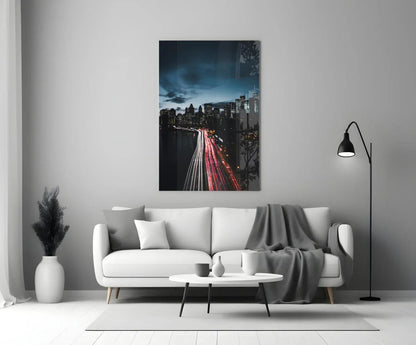 City Landscape Glass Wall Art - LUXARTDECO