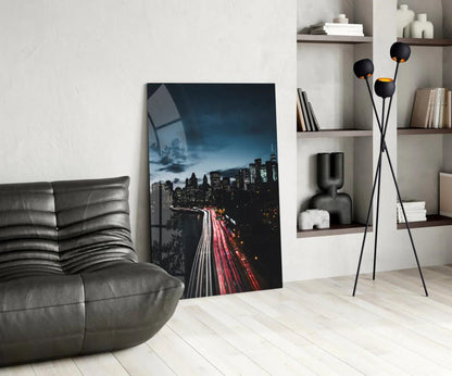 City Landscape Glass Wall Art - LUXARTDECO