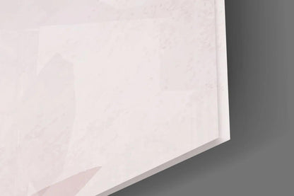 Pink Flower Pattern Glass Wall Art - LUXARTDECO