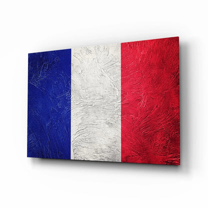 Flag of France Glass Wall Art - LUXARTDECO