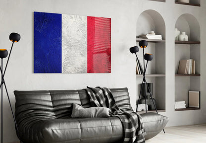 Flag of France Glass Wall Art - LUXARTDECO