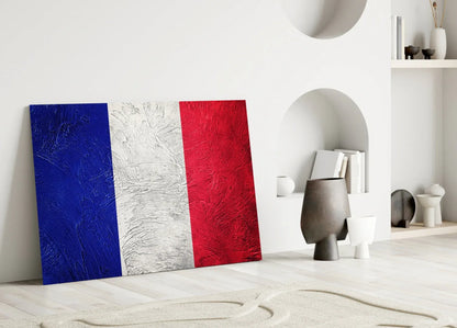 Flag of France Glass Wall Art - LUXARTDECO