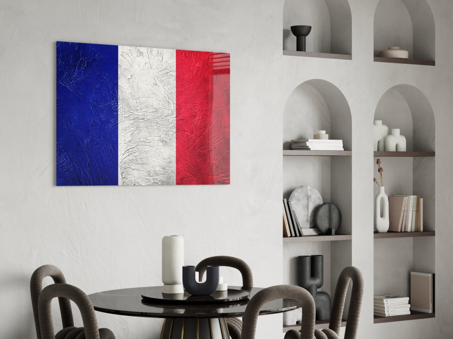 Flag of France Glass Wall Art