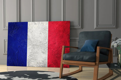 Flag of France Glass Wall Art - LUXARTDECO