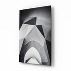 Architectural Geometric Shapes Glass Wall Art - LUXARTDECO