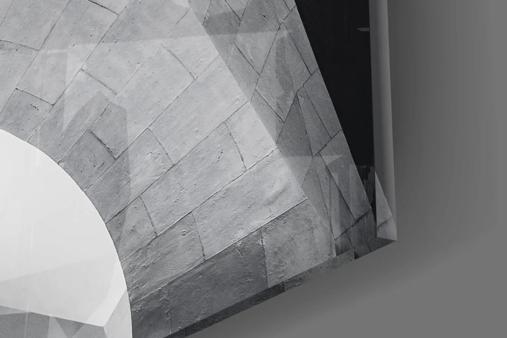 Architectural Geometric Shapes Glass Wall Art - LUXARTDECO