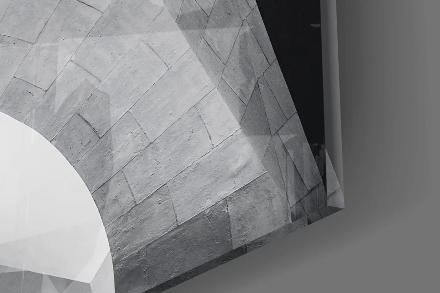 Architectural Geometric Shapes Glass Wall Art - LUXARTDECO