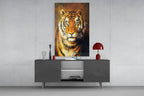 Tiger Glass Wall Art - LUXARTDECO