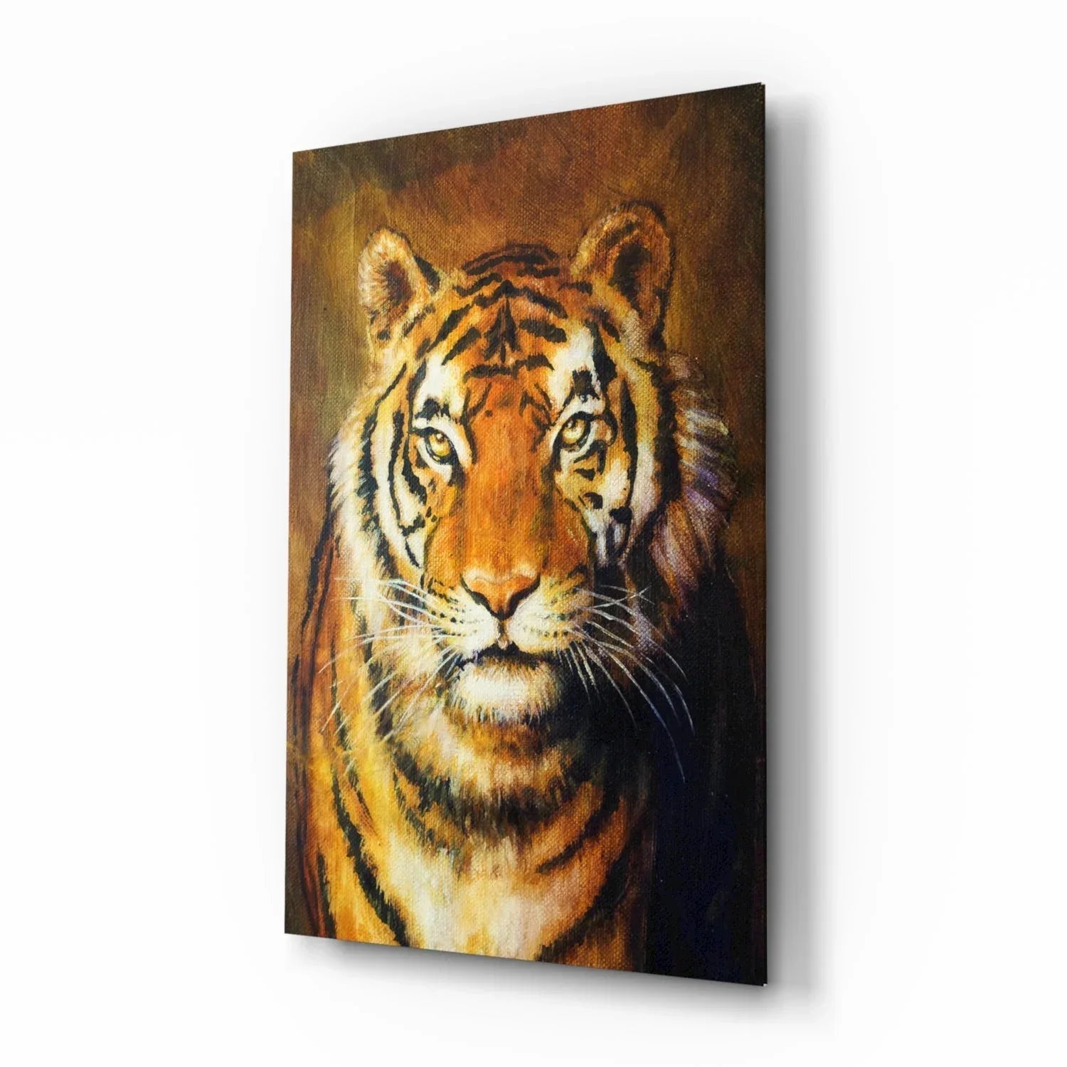 Tiger Glass Wall Art - LUXARTDECO