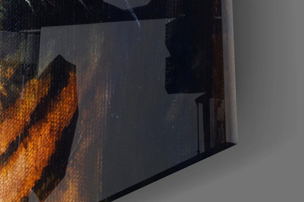 Tiger Glass Wall Art - LUXARTDECO