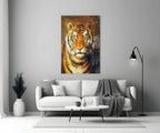 Tiger Glass Wall Art - LUXARTDECO