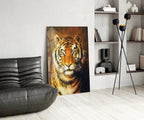 Tiger Glass Wall Art - LUXARTDECO