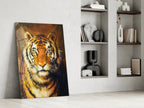 Tiger Glass Wall Art - LUXARTDECO