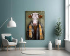 Ox Head Glass Wall Art - LUXARTDECO