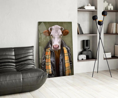 Ox Head Glass Wall Art - LUXARTDECO