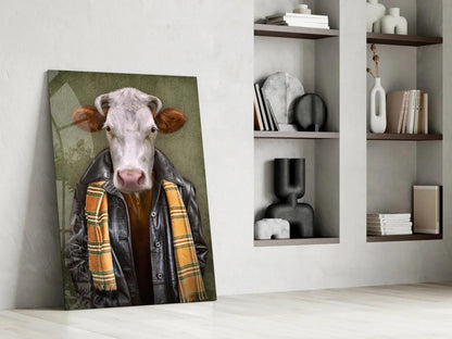 Ox Head Glass Wall Art - LUXARTDECO
