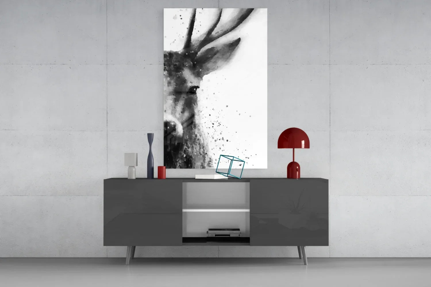 Deer Glass Wall Art - LUXARTDECO