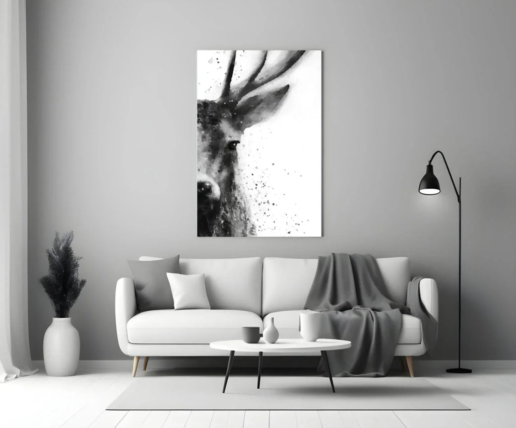 Deer Glass Wall Art - LUXARTDECO
