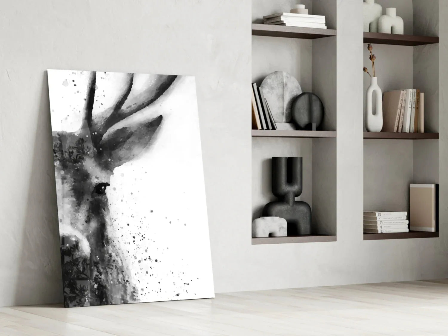 Deer Glass Wall Art - LUXARTDECO