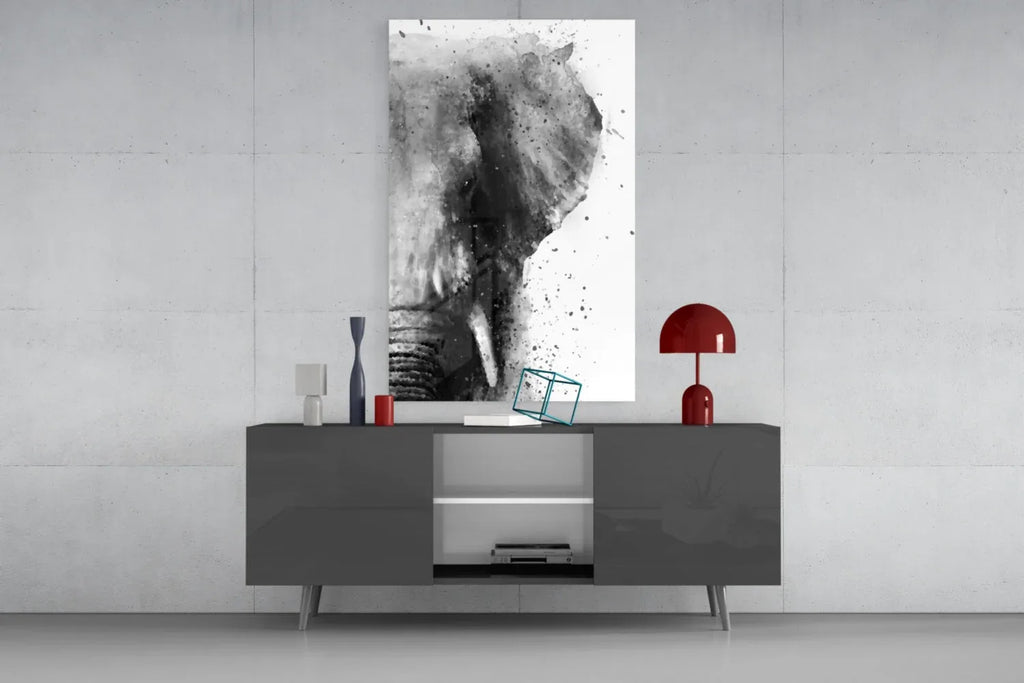 Elephant Glass Wall Art - LUXARTDECO