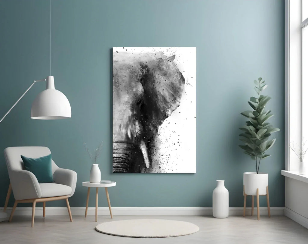 Elephant Glass Wall Art - LUXARTDECO