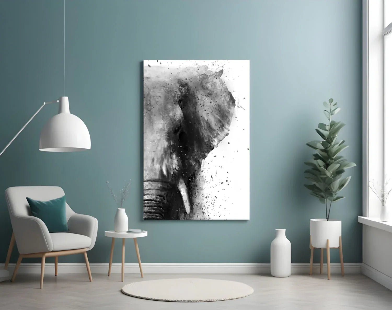 Elephant Glass Wall Art - LUXARTDECO