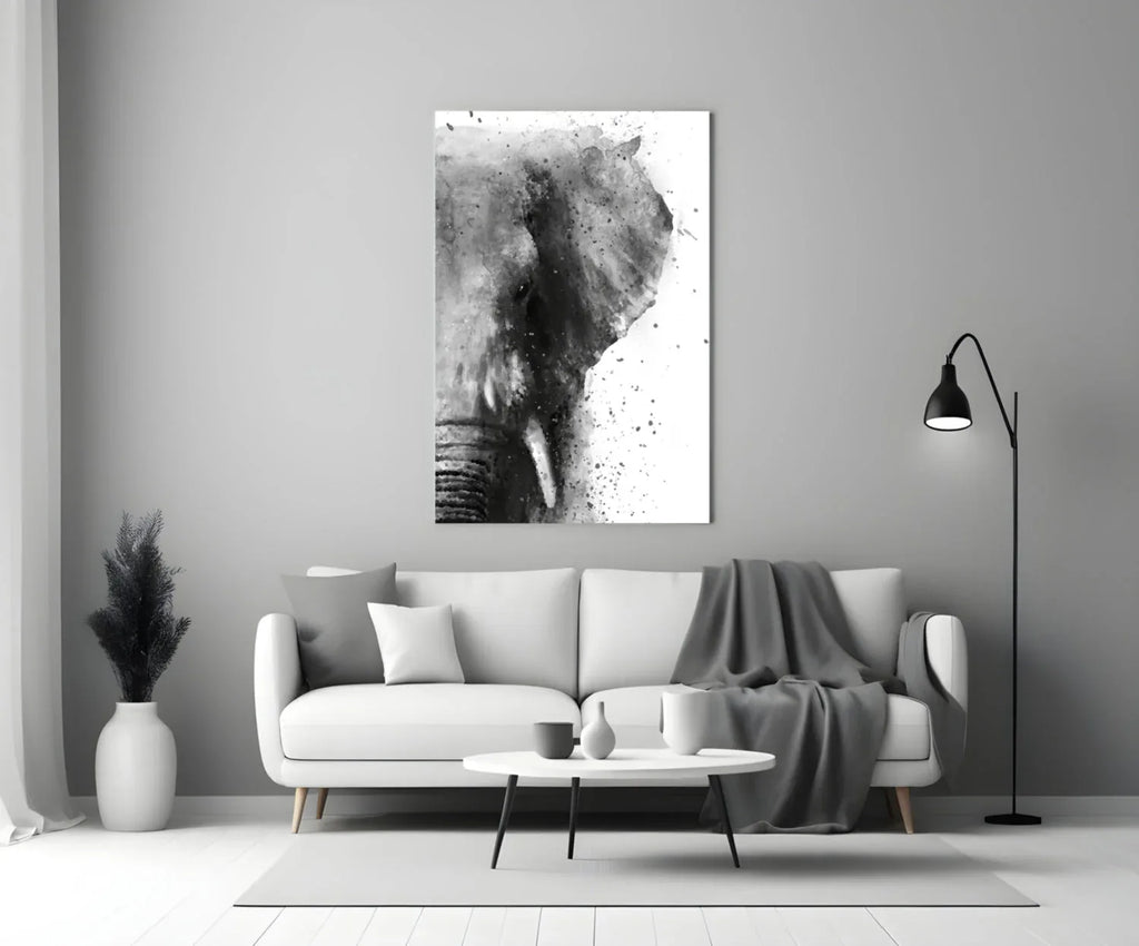 Elephant Glass Wall Art - LUXARTDECO