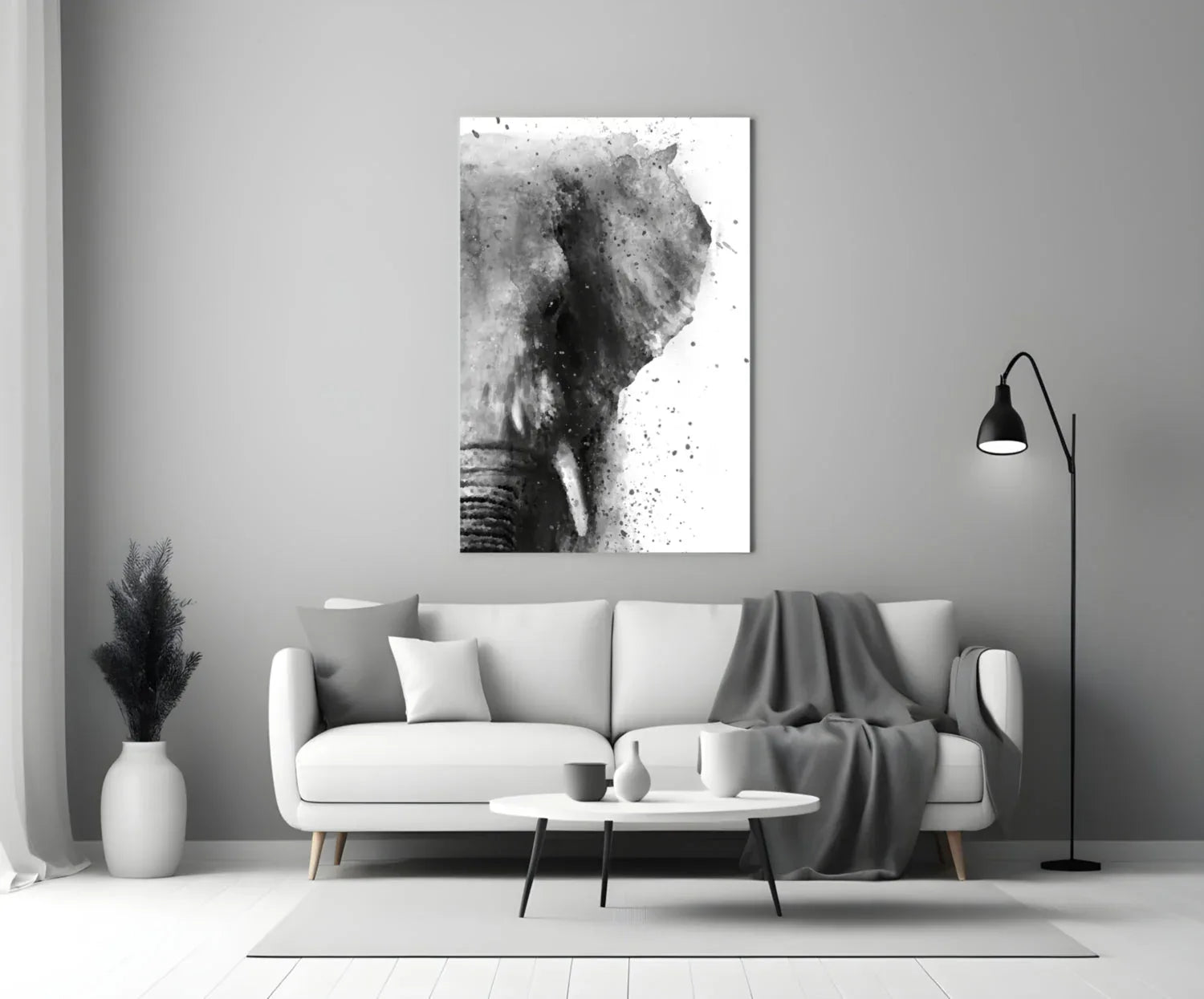 Elephant Glass Wall Art - LUXARTDECO