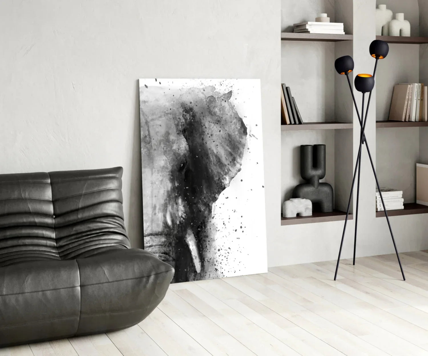 Elephant Glass Wall Art - LUXARTDECO