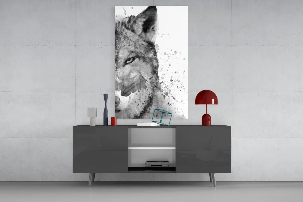 Wolf Glass Wall Art - LUXARTDECO