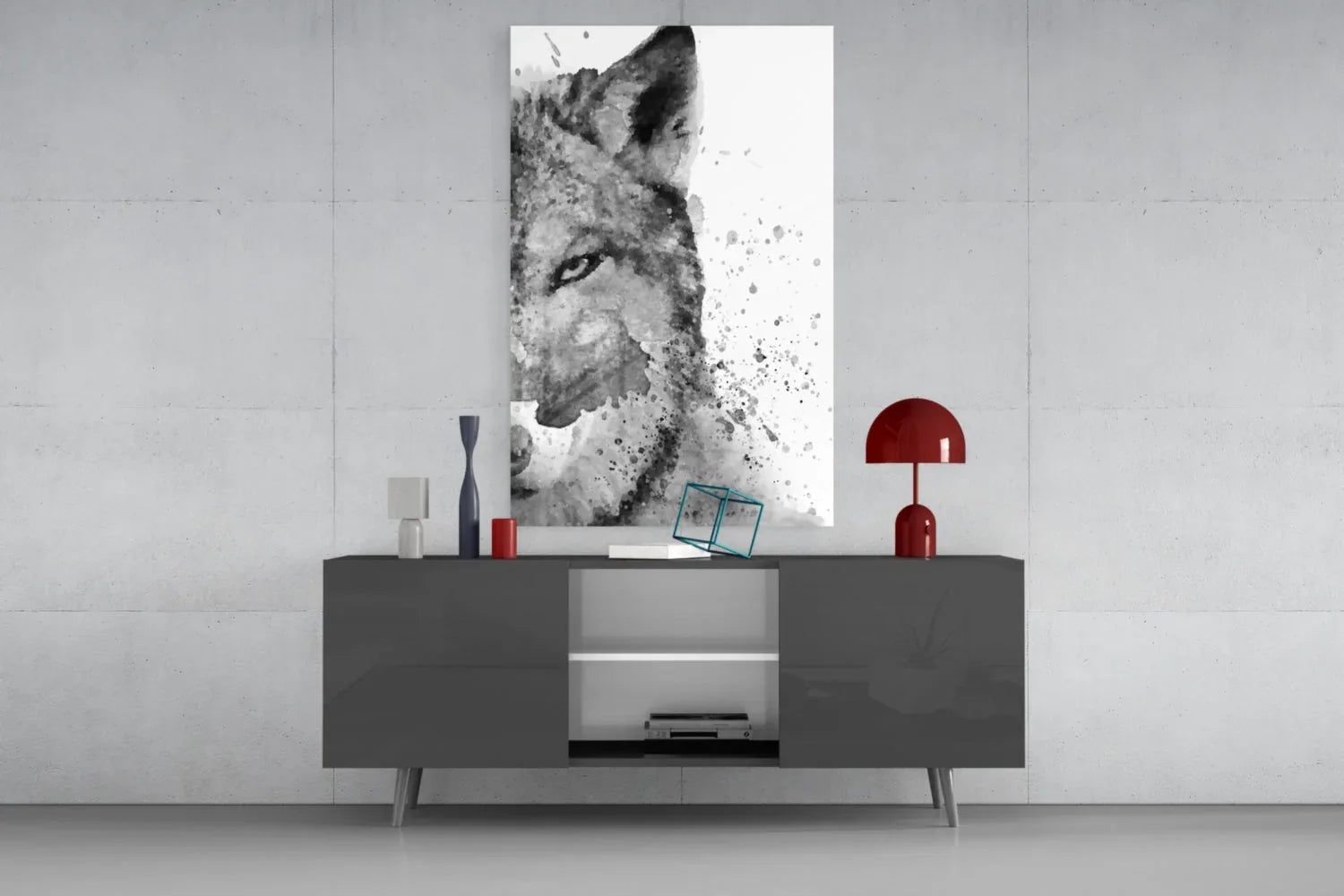Wolf Glass Wall Art - LUXARTDECO