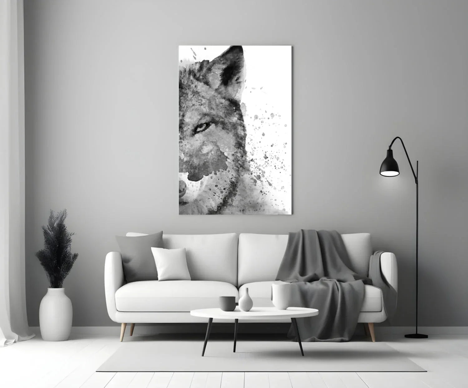 Wolf Glass Wall Art - LUXARTDECO