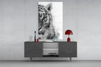 Tiger Glass Wall Art - LUXARTDECO