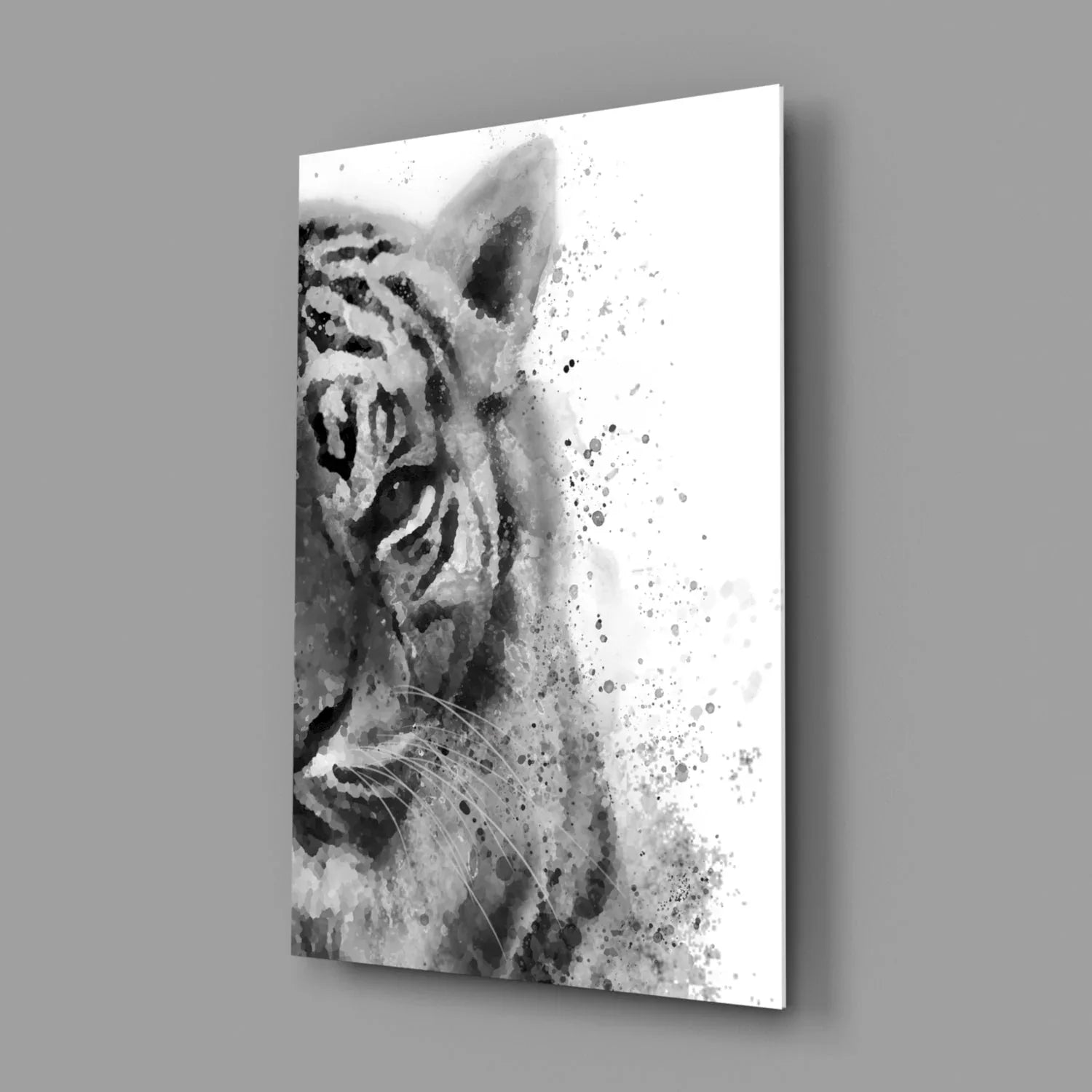 Tiger Glass Wall Art - LUXARTDECO