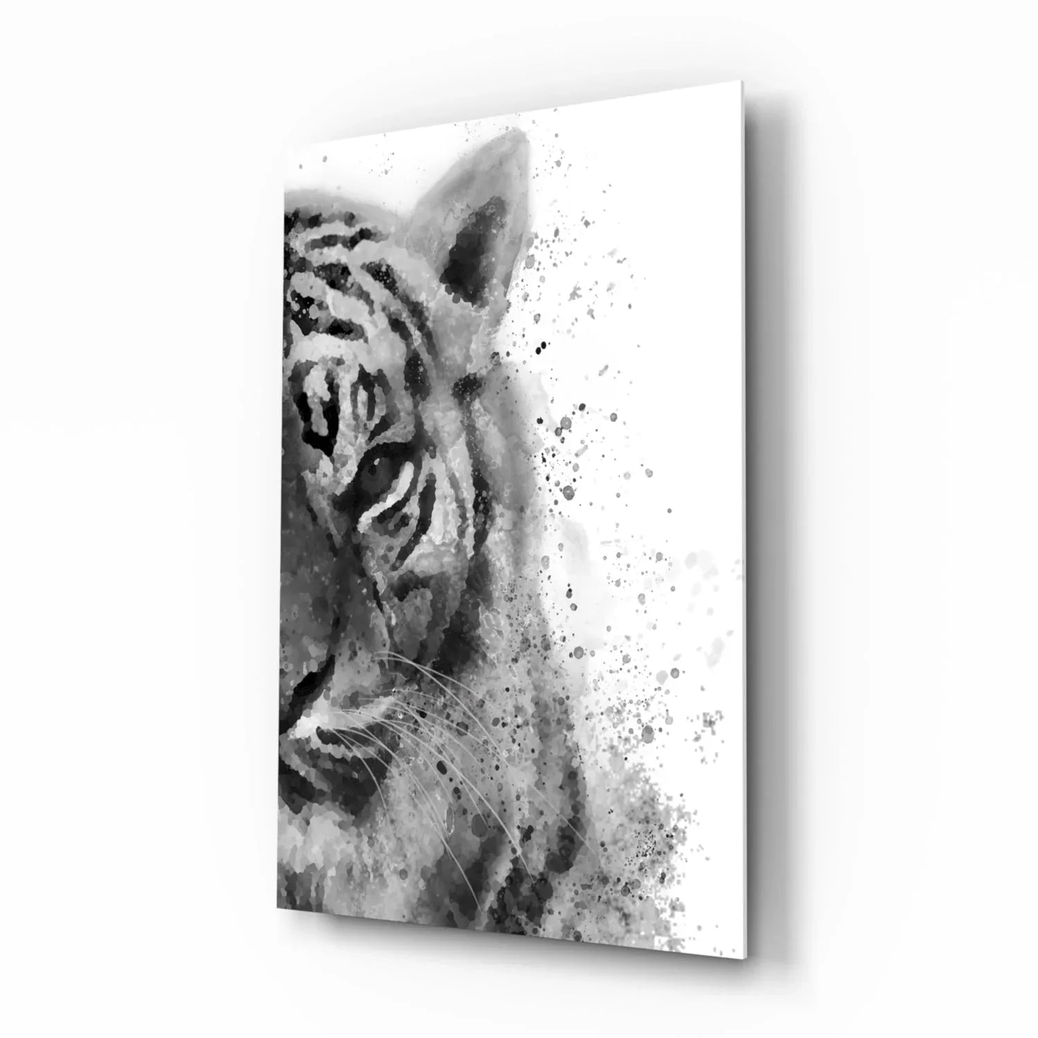 Tiger Glass Wall Art - LUXARTDECO