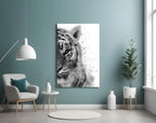 Tiger Glass Wall Art - LUXARTDECO