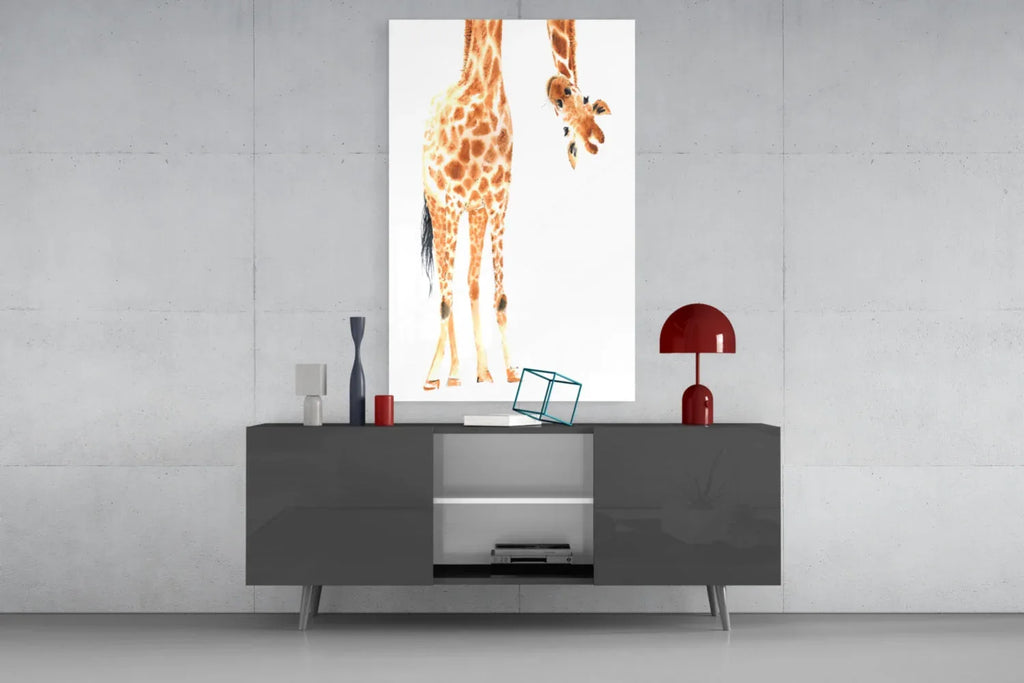 Giraffe Glass Wall Art - LUXARTDECO