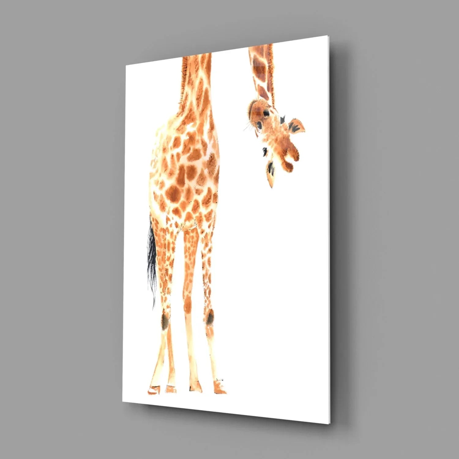 Giraffe Glass Wall Art - LUXARTDECO