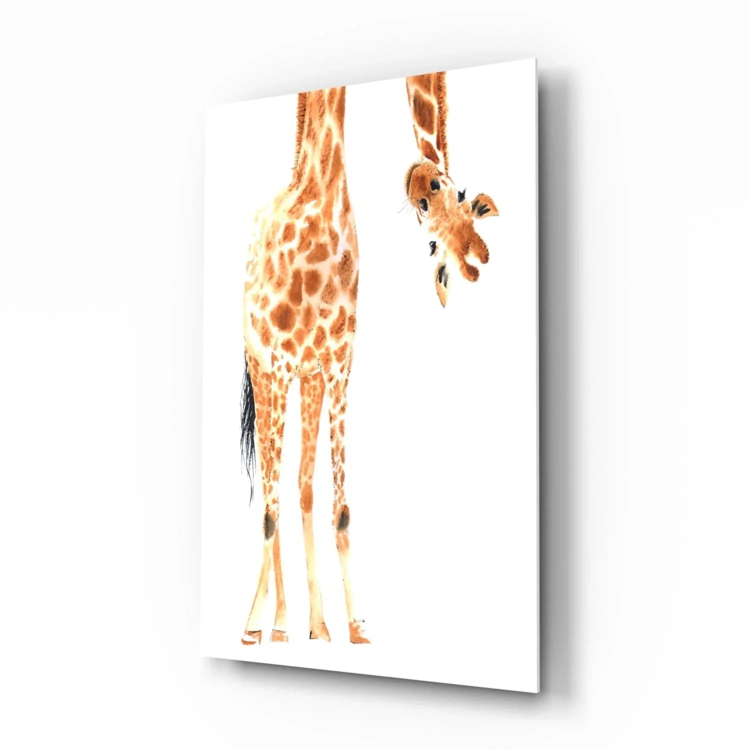 Giraffe Glass Wall Art - LUXARTDECO