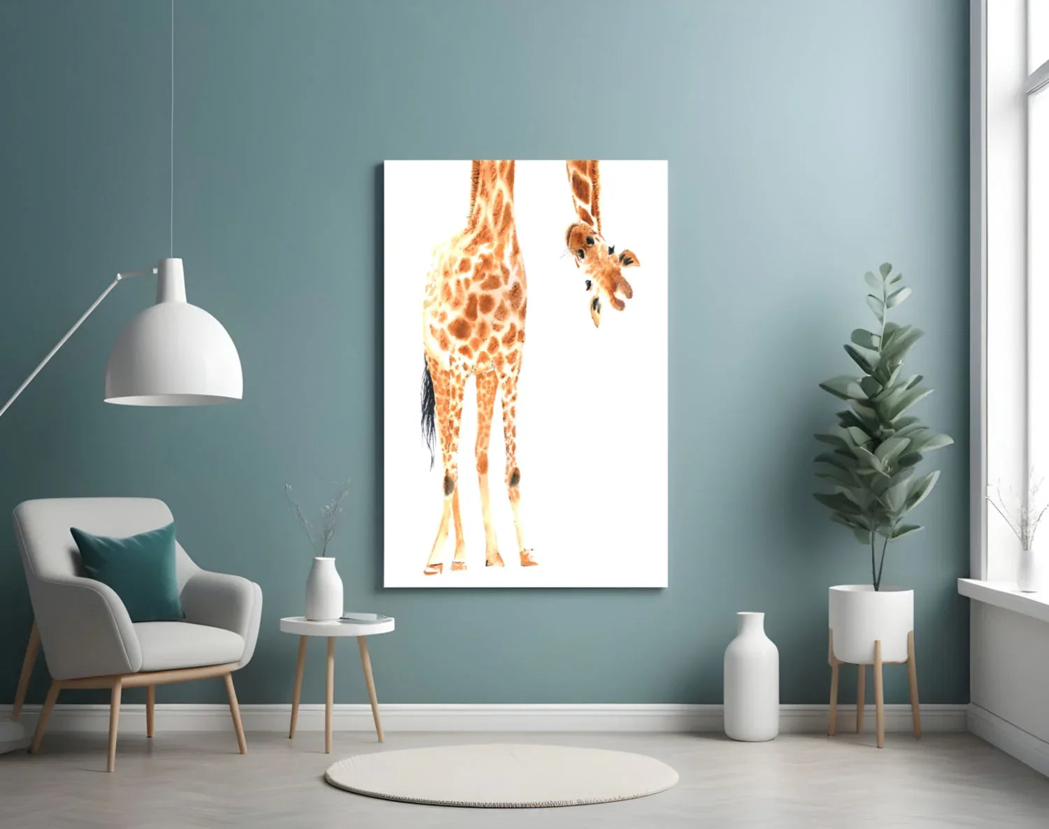 Giraffe Glass Wall Art - LUXARTDECO