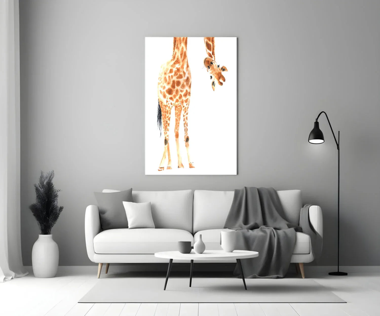 Giraffe Glass Wall Art - LUXARTDECO