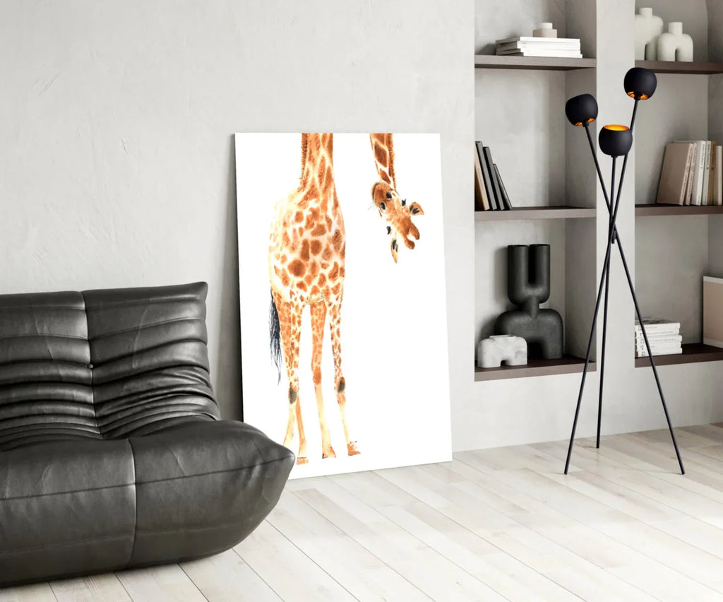 Giraffe Glass Wall Art - LUXARTDECO