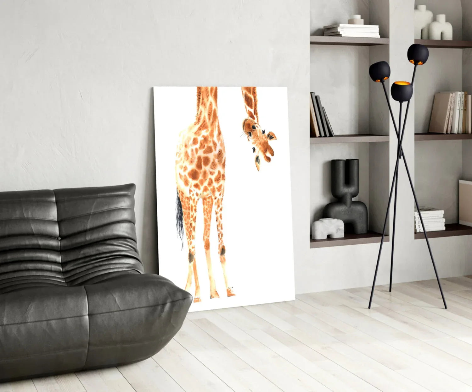 Giraffe Glass Wall Art - LUXARTDECO