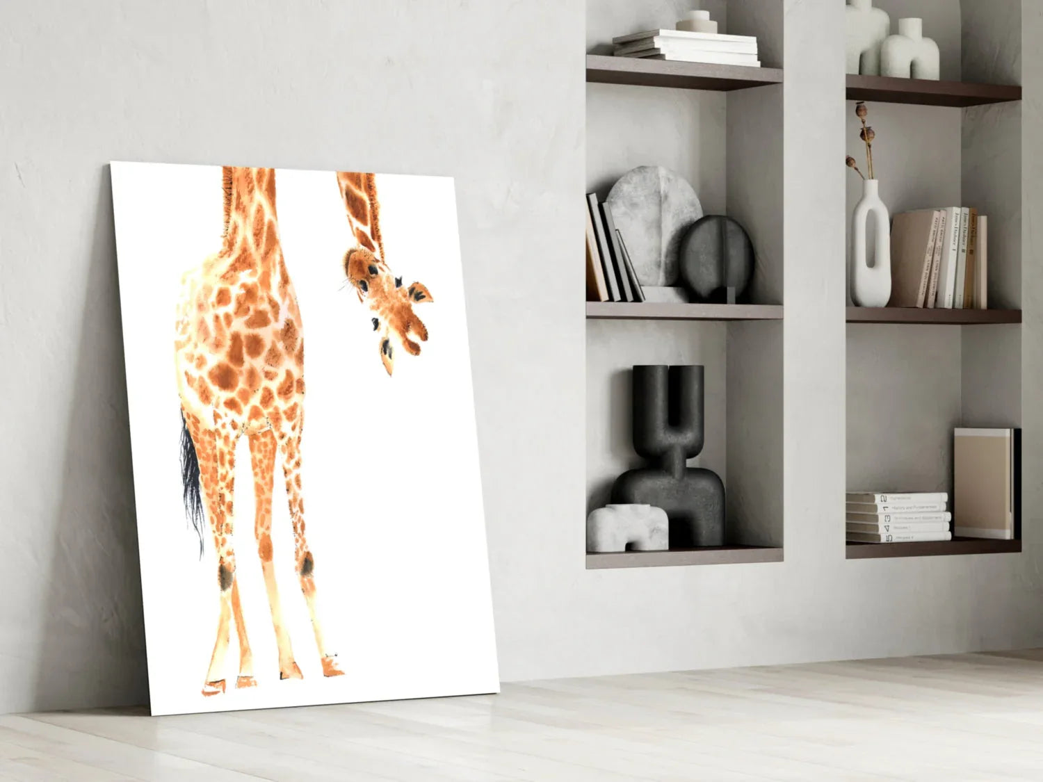 Giraffe Glass Wall Art - LUXARTDECO