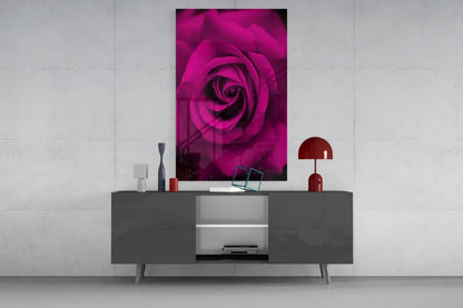 Rose Glass Wall Art - LUXARTDECO