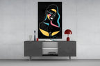Abstract Colorful Portrait Glass Wall Art - LUXARTDECO