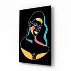 Abstract Colorful Portrait Glass Wall Art - LUXARTDECO