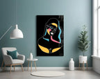 Abstract Colorful Portrait Glass Wall Art - LUXARTDECO