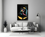 Abstract Colorful Portrait Glass Wall Art - LUXARTDECO